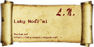 Laky Noémi névjegykártya